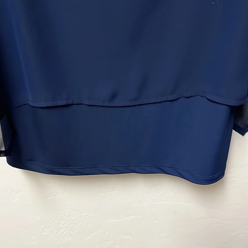 Chicos dressy navy top. Size small. Fully lined. New with tags - Picture 5 of 7